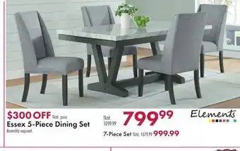 Boscov's Essex 5-Piece Dining Set offer