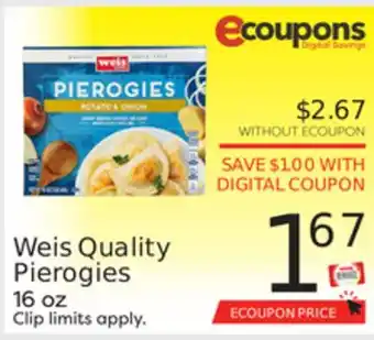 Weis Markets Weis Quality Pierogies offer