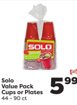 Weis Markets Solo Value Pack Cups or Plates offer