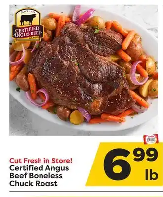 Weis Markets Certified Angus Beef Boneless Chuck Roast offer