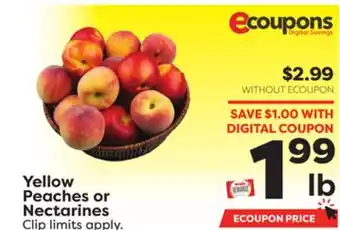 Weis Markets Yellow Peaches or Nectarines offer