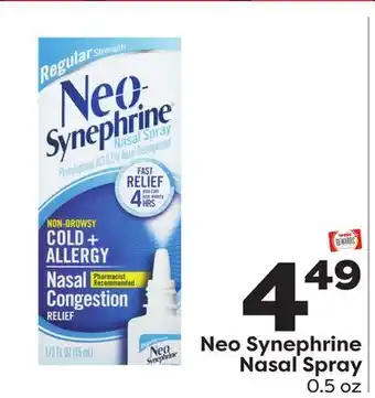 Weis Markets Neo Synephrine Nasal Spray offer