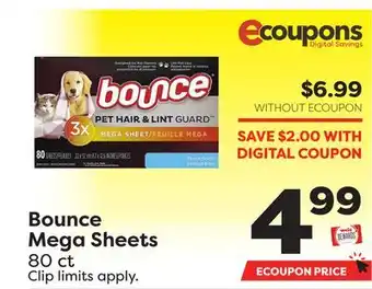 Weis Markets Bounce Mega Sheets offer