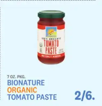 Kings Food Markets BIONATURE ORGANIC TOMATO PASTE offer