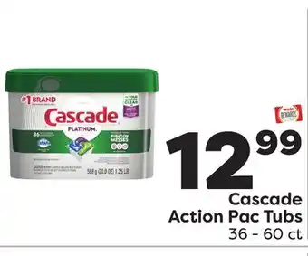 Weis Markets Cascade Action Pac Tubs offer