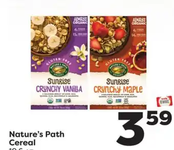 Weis Markets Nature's Path Cereal offer