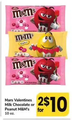 ACME Mars Valentines Milk Chocolate or Peanut M&M's offer