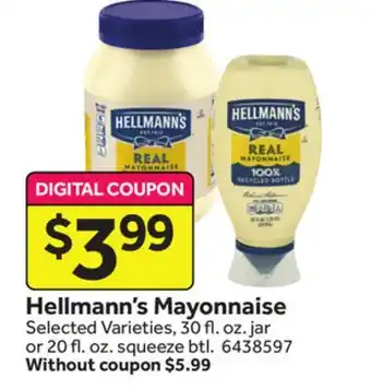 Stop&Shop Hellmann's Mayonnaise offer