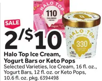 Stop&Shop Halo Top Ice Cream, Yogurt Bars or Keto Pops offer
