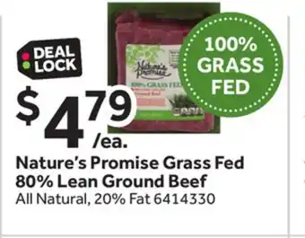 Stop&Shop Nature's Promise Grass Fed 80% Lean Ground Beef offer