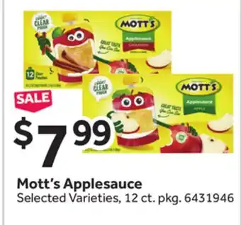 Stop&Shop Mott's Applesauce offer