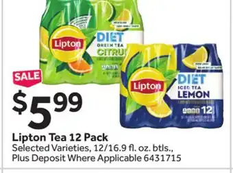Stop&Shop Lipton Tea 12 Pack offer