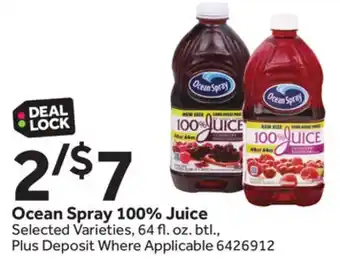 Stop&Shop Ocean Spray 100% Juice offer