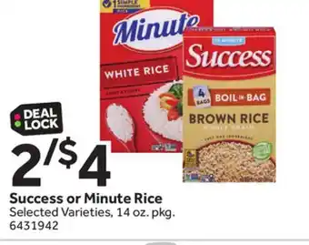 Stop&Shop Success or Minute Rice offer