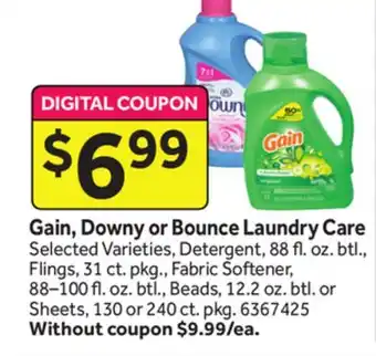 Stop&Shop Gain, Downy or Bounce Laundry Care offer