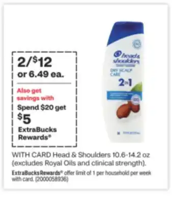 CVS Head & Shoulders 10.6-14.2 oz offer