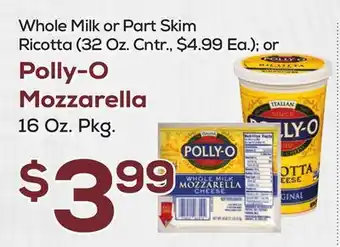 DeCicco & Sons Polly-O Mozzarella 16 Oz. Pkg offer
