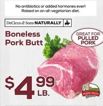 DeCicco & Sons Boneless Pork Butt offer
