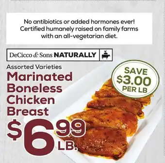 DeCicco & Sons Marinated Boneless Chicken Breast offer