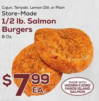 DeCicco & Sons 1/2 lb. Salmon Burgers offer