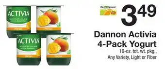 The Fresh Grocer Activia 4-Pack Yogurt offer