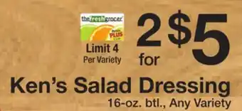The Fresh Grocer Salad Dressing offer