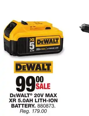 Blain's Farm & Fleet DEWALT 20V MAX XR 5.0AH LITH-ION BATTERY offer