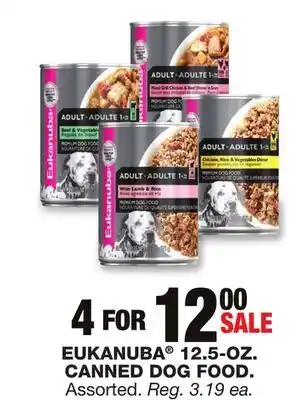 Blain's Farm & Fleet EUKANUBA 12.5-OZ. CANNED DOG FOOD offer
