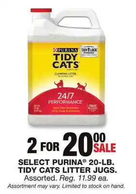 Blain's Farm & Fleet SELECT PURINA 20-LB. TIDY CATS LITTER JUGS offer