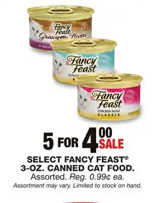 Blain's Farm & Fleet SELECT FANCY FEAST 3-OZ. CANNED CAT FOOD offer