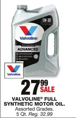 Blain's Farm & Fleet VALVOLINE FULL SYNTHETIC MOTOR OIL offer