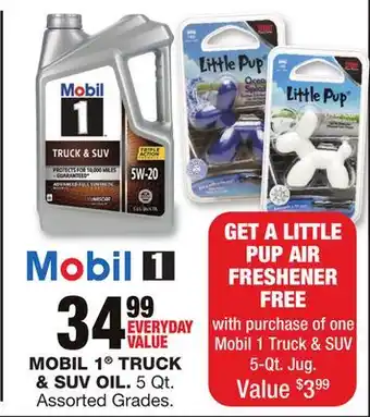 Blain's Farm & Fleet MOBIL 1 TRUCK & SUV OIL offer