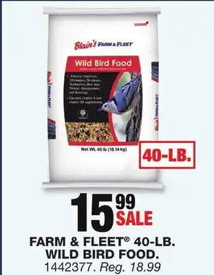 Blain's Farm & Fleet FARM & FLEET 40-LB WILD BIRD FOOD offer