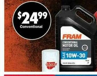 Carquest Fram Conventional Motor Oil offer