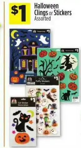 Dollar General Halloween Clings Or Stickers offer