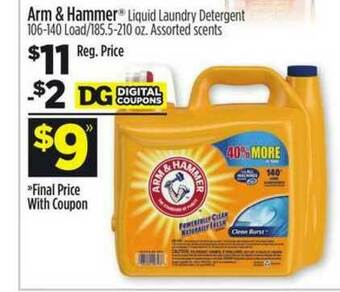 Dollar General Arm & Hammer® Liquid Laundry Detergent offer