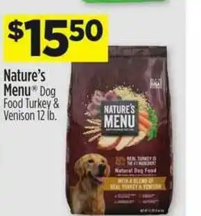 Dollar General Nature's Menu® Dog Food Turkey & Venison offer