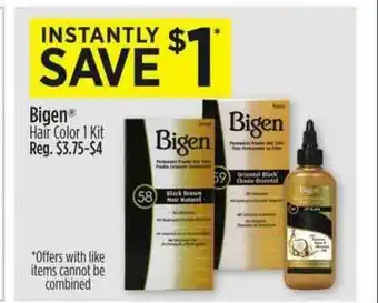 Dollar General Bigen® Hair Color 1 Kit offer