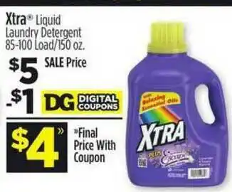 Dollar General Xtra® Liquid Laundry Detergent 85-100 Load-150 Oz. offer