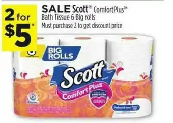 Dollar General Scott® ComfortPlus™ Bath Tissue 6 Big Rolls offer
