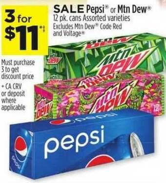 Dollar General Pepsi® Or Mtn Dew® 12 Pk Cans offer