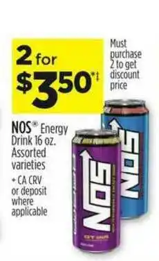 Dollar General NOS® Energy Drink 16 Oz. Assorted Varieties offer