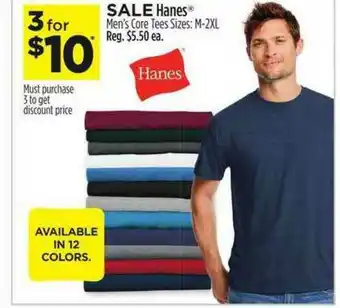 Dollar General Hanes® Men's Core Tees offer