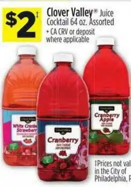 Dollar General Clover Valley® Juice Cocktail 64 Oz. offer