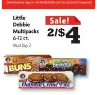 Family Dollar Little Debbie Multipacks 6-12 Ct. offer