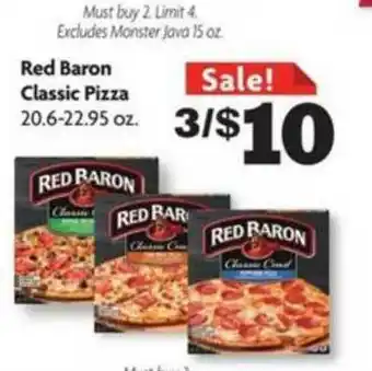 Family Dollar Red Baron Classic Pizza 20.6-22.95 Oz. offer