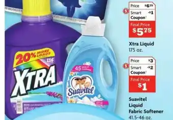 Family Dollar Xtra Liquid 175 Oz. Or Suavitel Liquid Fabric Softener 41.5-46 Oz. offer