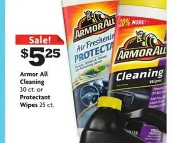 Family Dollar Armor All Cleaning 30 Ct. Or Protectant Wipes 25 Ct. offer