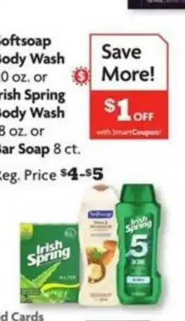 Family Dollar Softsoap Body Wash Or Irish Spring Body Wash Or Bar Soap offer