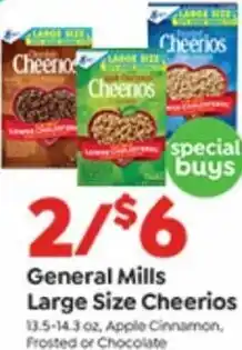Save a Lot General Mills Large Size Cheerios offer